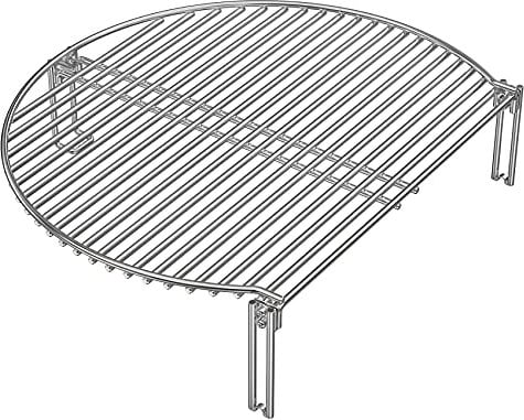 onlyfire Griglia di Cottura Espandibile in Acciaio Inox per Griglie a carbonella e in Ceramica, Griglia di Riscaldamento per Large Big Green Egg, Weber Kettle Grill, Kamado Joe Classic