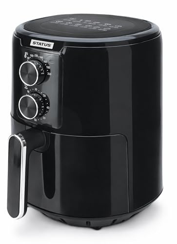 Status Oklahoma Air Fryer,| 4 Litre Manual Control Air Fryer, Manual Timer,| Black, (1300w) Use no Oil, Air Fry, Max Crisp, Roast, Bake (OKLAHOMA1PKB)