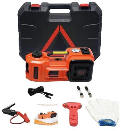 DGOINGPI Car Jacks Electric Car Jack Kit 5Ton Hydraulic Car Jack With Inflatable Pump Electric Wrench Lifting Machine Air Pump Truck Jack(Orange set)