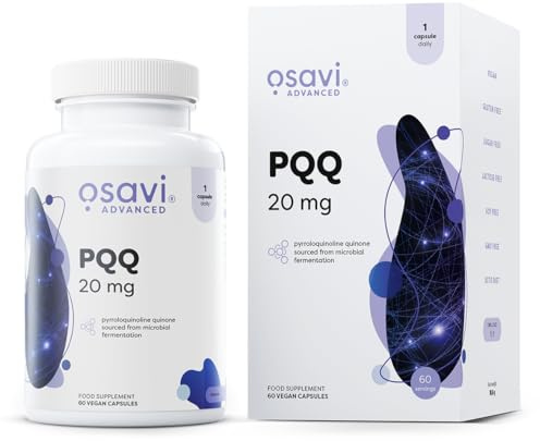 Osavi PQQ 20 mg – 60 Vegan Capsules | Microbially Fermented Pyrroloquinoline Quinone for Cellular Health Support