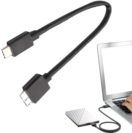 Générique Cordon de disque dur externe, câble de disque dur USB C | Cordon de charge rapide de vitesse de 5 Gbit/s/spee - Extension du câble de de données 5 To pour les smartphones