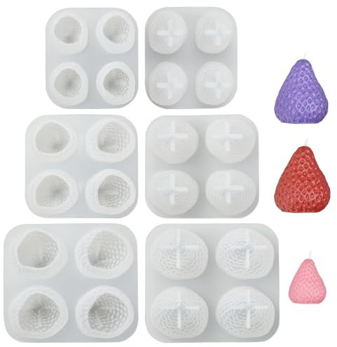 UR URLIFEHALL Lot de 3 moules en silicone 3D en forme de fruits pour aromathérapie, savon, bougies, décoration de table