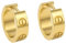 Classic Gold-Plated Love Screw Design Huggie Hoop Earrings, Small Round Hinged,Hypoallergic, Waterproof Earrings for Women