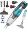 Akku Handstaubsauger, Kabellos Staubsauger für Makita 18V Batterie,10000Pa 3-in-1 Multifunktionaler Staubsauger, Bodendüse, für Zuhause und Auto, Tierhaare (2 * 3000mAH Batterie)