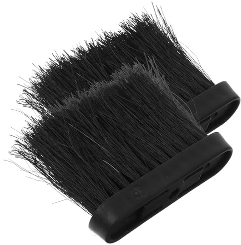 NIYANGLE 2 piezas cepillo de chimenea de repuesto cabeza ancha para limpieza cenizas y carbón, accesorio práctico y ligero para el cuidado del hogar, compatible con escobilla de chimenea