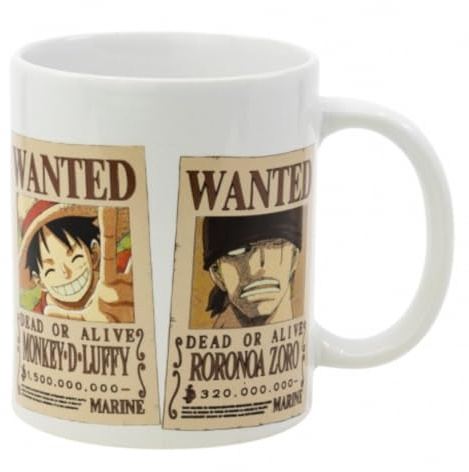 PICOBOX, One Piece Mug, Gift for One Piece Fans, Decorative Ceramic Mug with Box for Home & Office, Capacity of 325 Ml, 9,5 x 11,3 x 8 Cm, Microwave Safe