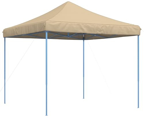 vidaXL Party-Zelt Beige 292 x 292 x 315 cm Oxford-Stoff, Garten und Terrasse, modernes Party-Zelt, schnell aufzustellen, tragbarer Sonnenschutz für Outdoor-Events