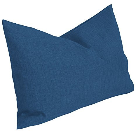 Kissenhülle Struktur Leinenoptik Kissenbezug Deko Kissen Zierkissen Dekokissen #1632 30x50 blau