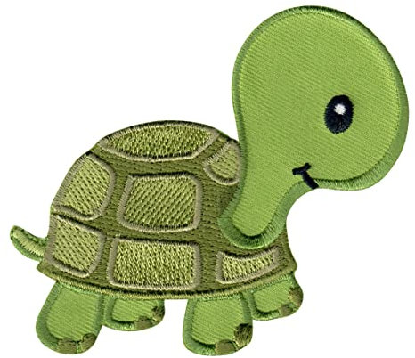 PatchMommy Schildkröte Patch Aufnäher Applikation zum Aufbügeln Bügelbild - für Kleidung Jeans Jacken Kinder Baby