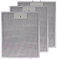 SPARES2GO Metal Mesh Filter compatible with Rangemaster Cooker Hood Extractor Fan Vent (Pack of 3 Filters, Silver, 320 x 260 mm)