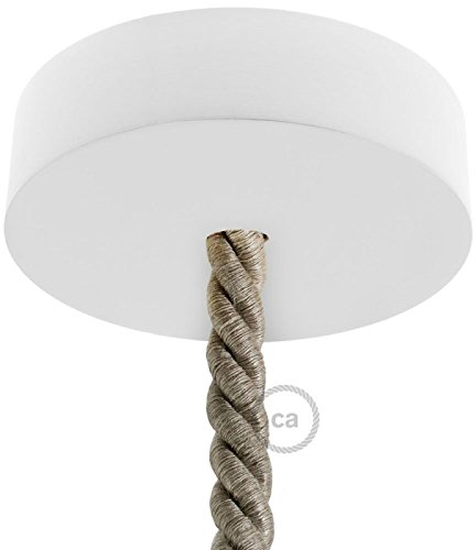 creative cables - Kit rosone in Legno per cordone XL - Bianco