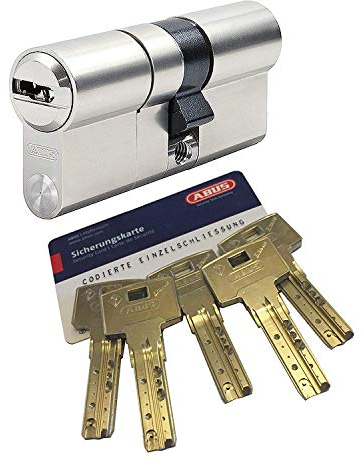 ABUS Bravus.3000 MX Doppelzylinder mit Sicherungskarte und 5 Schlüssel, Länge (a/b) 30/35mm (c=65mm), modulare Bauweise MX erhöhter Bohr.- Zieh- u. Abreißschutz, mit Not-u. Gefahrenfunktion