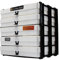 WestonBoxes A4 Box Stak, Stackable Craft Storage Box Unit Including Plastic A4 Storage Boxes with Lids (White, Pack of 1)