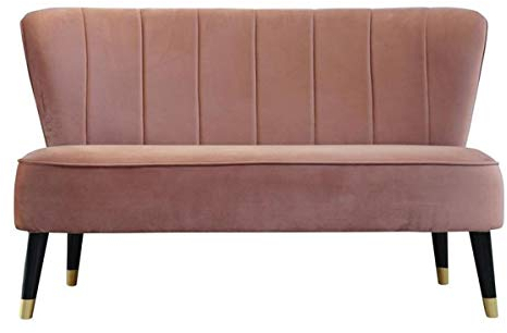 Casa Padrino Luxus Neo Classical Sofa 131cm - Luxus Qualität 60er Sixties 50er Fifties, Farbe:Rosa