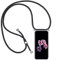 HongMan Handykette Handyhülle für Huawei P20 Pro mit Band - Transparent Handy-Kette Handy Hülle mit Kordel zum Umhängen Handyanhänger Halsband Lanyard Case - Schwarz