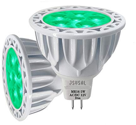 JSVSAL - Lampadina a LED MR16 dimmerabile da 5 W, equivalente a 50 W, lampadina alogena da 12 V GU5.3, luce spot a 40 gradi, per interni ed esterni 12V-2 Pack