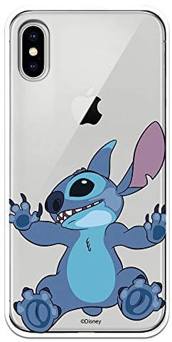Case for iPhone X - XS Official Lilo & Stitch Stitch Climbing to Protect Your Mobile Phone - Flexible Silicone Apple Case with Official Disney License.