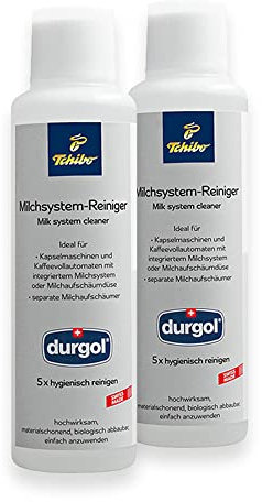 Tchibo Durgol Swiss Milchsystem Reiniger, für Kapselmaschinen, Vollautomaten, Padmaschinen und Filterkaffeemaschinen, 2x250ml