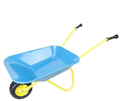 Linxor - Brouette pour Enfant en métal - Bleu et Jaune