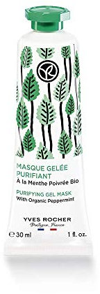 Yves Rocher Reinigungsgel-Maske mit Bio-Minze, entfernt Unreinheiten und reinigt die Haut sofort, 30 ml