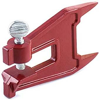 QWORK Chainsaw Filing Stump Vise, Chainsaw Vise, Chainsaw Accessories Stump Vise for Sharpening Saw Chain, Red