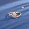 Wdhybwcx Schöne Rose Golden Fuchs Ring Tier Micro Kristall Geschenk für Frauen Gothic Verlobung Boho Vintage Ringe-7,Gold