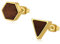 Ohrringe Holz in Gold Edelstahl Holzohrringe Damen Ohrstecker Geometrisch Hexagon Dreieck Durchmesser 8mm Geschenke Zum 30 Geburtstag Frau