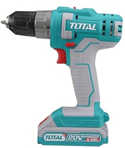 TOTAL - Taladro Atornillador a Batería - 55 x 26 x 2,4 cm - Azul - Máximo Par de Apriete de 45 Nm - Taladro Portabrocas con Autobloqueo para Proyectos de Bricolaje