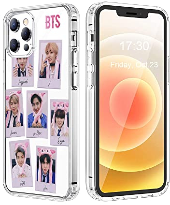 Schutzhülle für iPhone 14 Pro, cooles einzigartiges Design, weiches TPU, stoßfest, transparent, für Männer/Frauen/Mädchen/Jungen (Fashion-BTS-6)