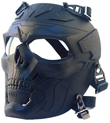 WISEONUS Skull Mask Masque Tactique de Protection intégral Masque Airsoft Paintball Jeux de Guerre Halloween