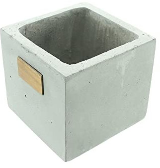 FRANK FLECHTWAREN Übertopf Cube, Modern, angesagtem Material Beton 17 x 17 x 16 cm
