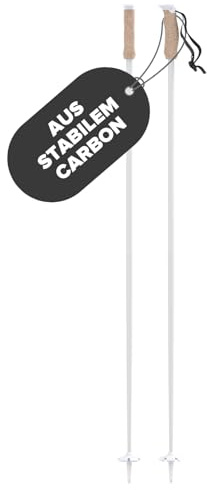 ATOMIC AMT Carbon Skistöcke - Hochwertiger 4* Carbon Skistock - ergonomischer Griff am Stock - verstellbare Handschlaufe - Stöcke mit 60mm-Pistenteller