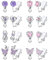 CASSIECA 8 Paare Ohrclips für Mädchen Clip On Ohrring Kinder No Piercings Ohrringe Blumen Schmetterlinge Katzenpfoten Sterne Herz Hypoallergen Ohrringe Zirkon Mädchen Verkleiden Sich Schmuck