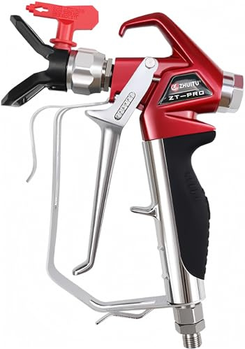 Airless Paint Spray Gun High Pressure 4000 PSI with Reversible 517 Nozzle Tip Guard Swivel Joint for Titan Graco Airless Paint Sprayers