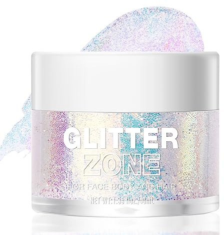 Gel Corporal Purpurina 40ml Glitter Maquillaje Purpurina Líquida para Cuerpo Cabello Purpurina Cara Festival Body Glitter Gel
