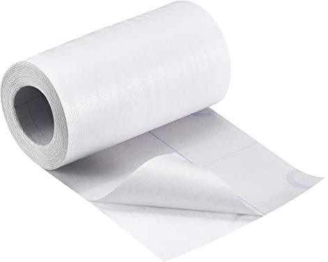 sourcing map Wood Grain Tape, 3.94 x16.41 Ft Wall Paper Border Sticker Self-Adhesive Wood Grain Repair Patch for Wall Corner Table Door Sofa Furniture Home Decor (White)