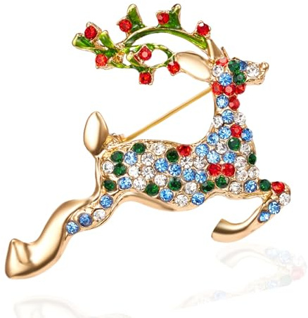 Brosche Pin Für Frauen Weihnachts Schneemann Brosche Neujahr Diamantbesetzte Hirsch Brosche Corsage Weihnachtsbaum Brosche Damen Accessoires