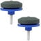 2 Pack Lawn Mower Blade Sharpener - Blue Sharpening Tool, Garden Tool Sharpener for Multiple Shear Blades, For Stihl Lawn Mowers, Lawn Mower Blade Sharpener with Lawn Mower Edge Attachment Device