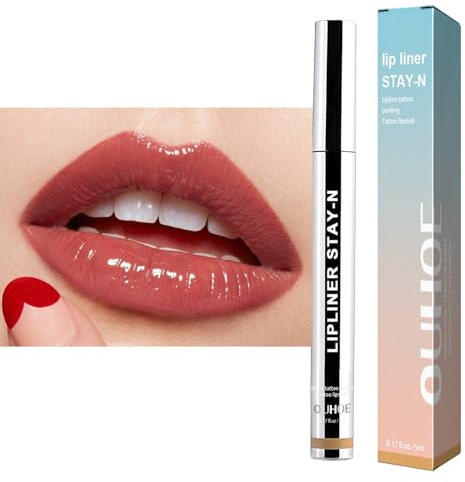 Removable Lip Liner Pencil,Plump Lip Lines Lip Liner,Nude Lip Liner,Waterproof & Smooth Texture,Peel Off Lip Liner Tattoo,Red Lipstick for Women & Girls,Essence Lip Liner,Contour Makeup Lipsticks