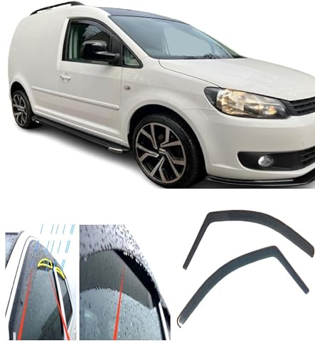 AC WOW 2 x Windabweiser kompatibel mit Volkswagen Caddy 2003 2004 2005 2006 2007 2008 2009 2010 2011 2012 2013 2014 2015 Acryl PMMA