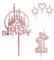Happy 1st Birthday Candles Cake Toppers, Pink Castle Cake Topper, Crown Number 1 Candle for Cake, Pink Candles Cake Cupcake Topper for Girls Baby Birthday Party 1st Wedding Anniversary Decorations