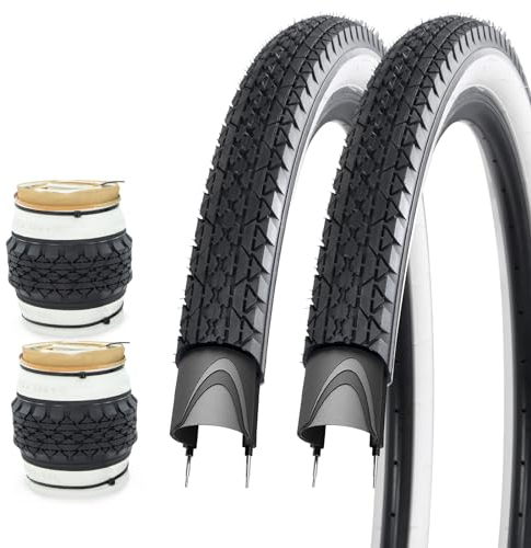 GRELiving MTB Reifen 24x2.125 Zoll 57-507 Faltbar Fahrradreifen für Rennrad Mountainbike Schlamm Schmutz Offroad Fahrrad Mantel (2er Pack)