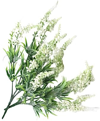 Zerodeko 2Er Set Künstlicher Lavendel Blumenstrauß, 7 Köpfe Simulation Lavendelpflanze Für Heimdekoration, Partydeko, Fotografie-Requisiten, Weiß