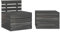 ZEYUAN 2-TLG. Garten-Sofagarnitur aus Paletten, Balkonmöbel Set, Gartenmöbel Set, Gartenlounge Set, Terassenmöbel, Loungemöbel Terrasse, Lounge Sofa Outdoor, Kiefernholz Dunkelgrau