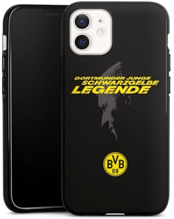 Silikon Hülle kompatibel mit Apple iPhone 12 Case schwarz Handyhülle Marco Reus Borussia Dortmund BVB