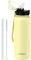 GOPPUS 1.2L/40oz Stainless Water Bottle with Straw Double Wall Insulated Bottles with Strap Large Vacuum Thermal Flask Leakproof Keep Cold Drinks Bottles with Flip Top Lid for Men Women BPA Free