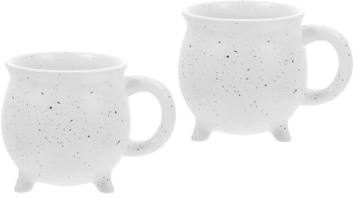 TOPBATHY 2 Pz Coppa Della Caldaia a Treppiede Nonni Tazze Per Conservare Il Caffè Tazza Per Bere Di Halloween Macchina Per Caffè Espresso Tazza Di Novità Tazza Fantasma Brew Bianca Ceramica