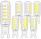 Brantoo G9 LED Glühbirnen 3W Entspricht 40W 25W 28W 33W Halogen Glühbirnen, Kaltweiß 6000K G9 Sockel Energie sparen LED Lampe, Kein Flimmern, Nicht dimmbar, 430LM, AC 220-240V, 6 Stück