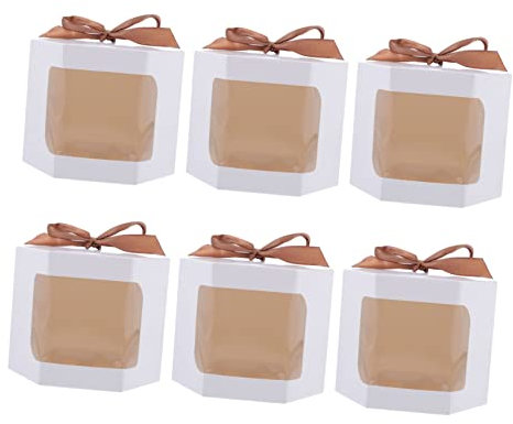 Beavorty Scatola Decorativa Con Fiocco - Raffinata Custodia in Cartone Per Bomboniere Ideale Per Qualsiasi Celebrazione