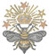 MAYJOYDIY Queen Bee Crown Crystal Rhinestone Iron-On Applique Transfer Crown Rays Stars Clear Bling DIY Patch Clothing Repair Hot Fix Applique for T-Shirt Jacket Bag Jeans Craft